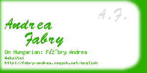 andrea fabry business card